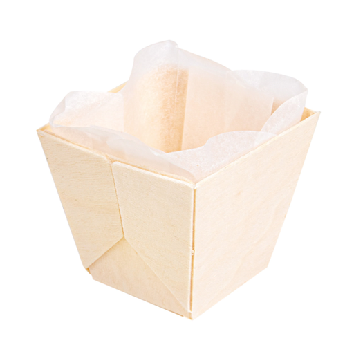 [254.04] BARQUILLAS MADERA + MOLDES SILICONADOS 50 ML 5x5x4,5 CM NATURAL MADERA (300 UNID.)