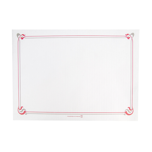 [106.32] MANTELINES BURDEOS & GRIS 'MAXIM' 48 G/M2 31x43 CM BLANCO CELULOSA (2000 UNID.)