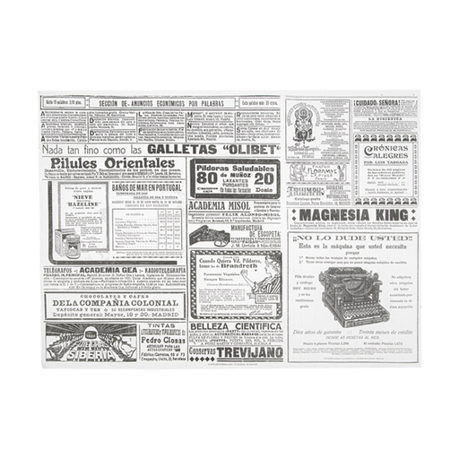 [211.85] MANTELINES 'GACETA' 48 G/M2 31x43 CM BLANCO CELULOSA (2000 UNID.)