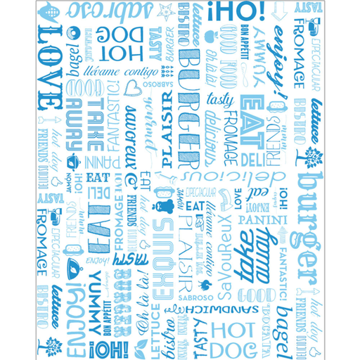 [229.41] PAPEL ANTIGRASAS FAST FOOD 'PAROLE' 35 G/M2 28x34 CM AZUL PERG. ANTIGRASAS (1000 UNID.)