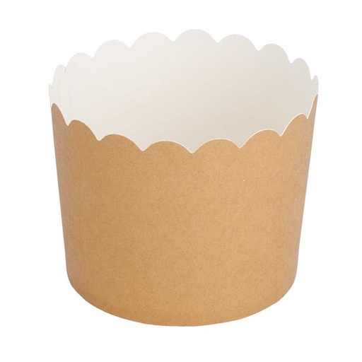 [224.13] Muffin Cups 160 + 15 Pe G/M2 Ø 6X5,5 Cm Marrón Cartoncillo (100 Unid.)
