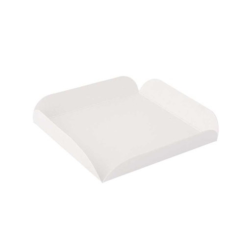 [183.67] Cuadrados Con Pestañas 7X7+2 Cm Blanco Cartón (250 Unid.)