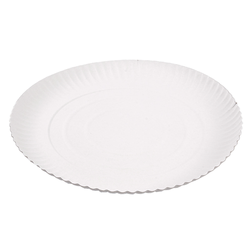 [320.41] BANDEJAS RELIEVE PASTELERÍA 420 G/M2 Ø 26 CM BLANCO CARTÓN (50 UNID.)