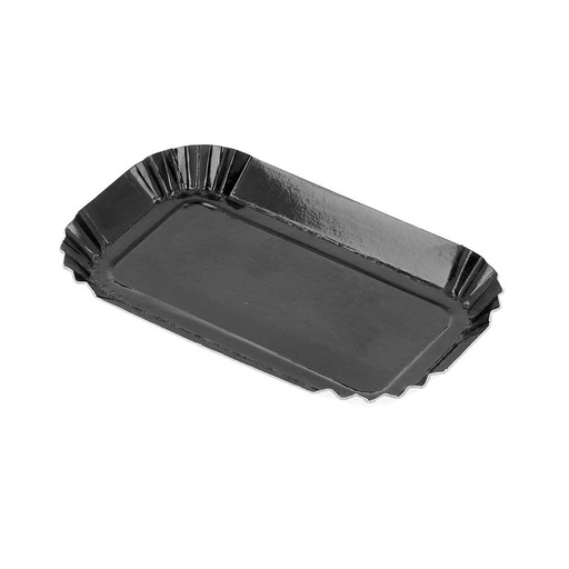 [185.49] MINI BANDEJAS 325 G/M2 4x8 CM NEGRO CARTÓN (100 UNID.)