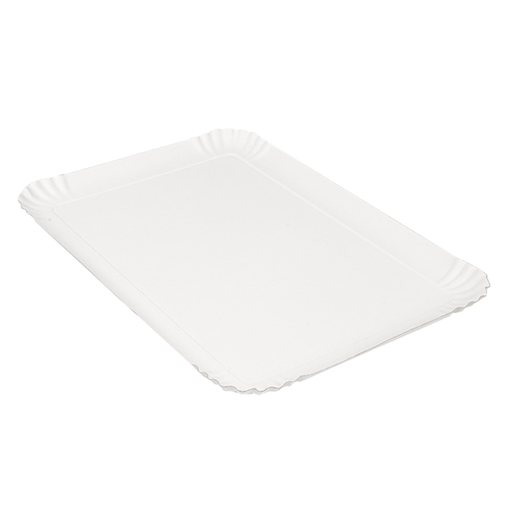 [320.22] Bandejas Pastelería - Medianas 500 G/M2 42X28 Cm Blanco Cartón (25 Unid.)