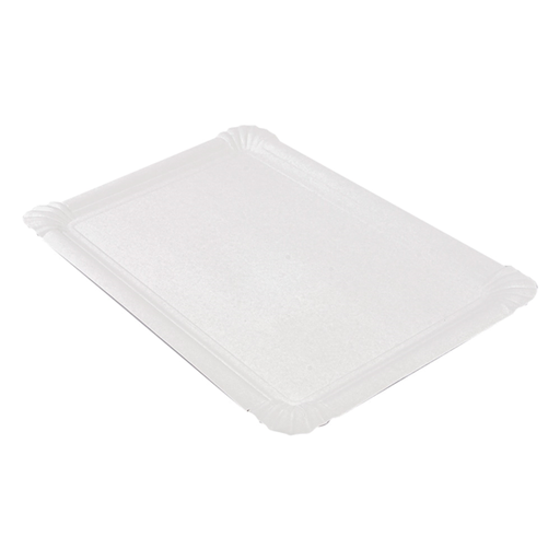 [320.19] Bandejas Pastelería - Medianas 420 G/M2 33X23 Cm Blanco Cartón (125 Unid.)