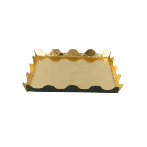 [183.70] Cartones Pastelería Doble Cara 750 G/M2 27X27+1/2 Cm Oro/Negro Cartón (50 Unid.)