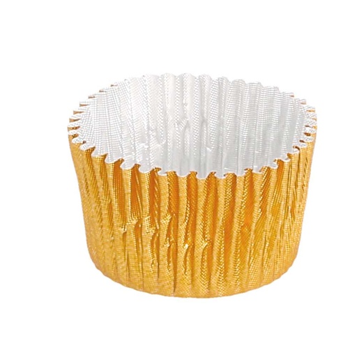 [350.75] CÁPSULAS 'PETITS FOURS' Ø 2,4x1,7 CM DORADO ALUMINIO (1000 UNID.)