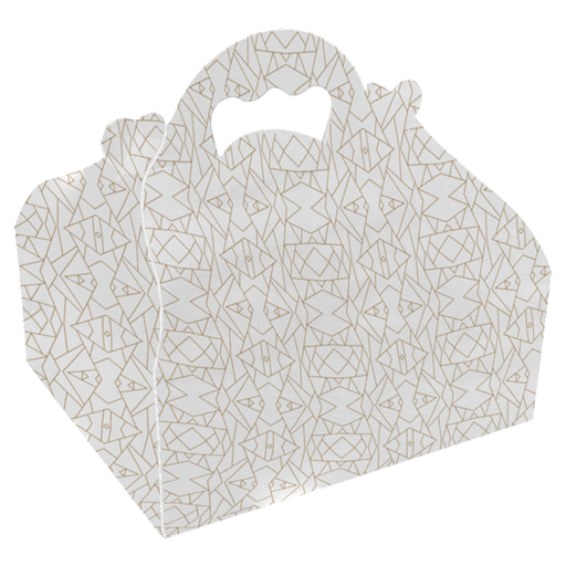 [256.77] CAJITAS CON ASAS PASTELERÍA 'THEPACK DECO' 250 G/M2 20x18x7 CM BLANCO CARTÓN ONDULADO NANO-MICRO (50 UNID.)