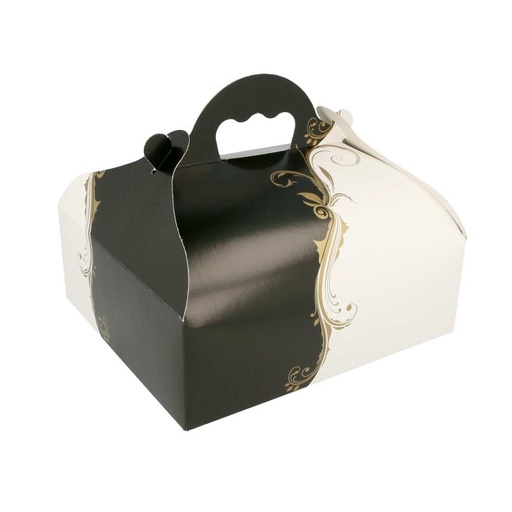 [204.79] 50 U. CAJITAS CON ASAS PASTELERÍA 'THEPACK CLASSIC' 250 G/M2 20x18x7 CM BLANCO CARTÓN ONDULADO NANO-MICRO (1 UNID.)