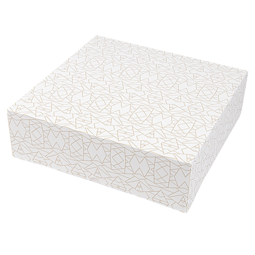 [253.35] CAJAS PASTELERÍA SIN VENTANA 'THEPACK DECO' 250 G/M2 32x32x10 CM BLANCO CARTÓN ONDULADO NANO-MICRO (50 UNID.)