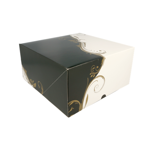 [204.66] CAJAS PASTELERÍA SIN VENTANA 'THEPACK CLASSIC' 250 G/M2 24x24x12 CM BLANCO CARTÓN ONDULADO NANO-MICRO (100 UNID.)