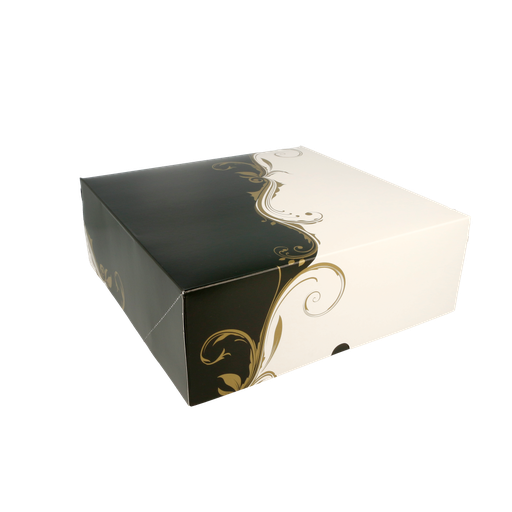 [204.67] Cajas Pastelería Sin Ventana 'Thepack Classic' 250 G/M2 28X28X10 Cm Blanco Cartón Ondulado Nano-Micro (100 Unid.)