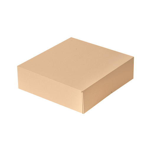 [253.50] CAJAS PASTELERÍA SIN VENTANA 'THEPACK' 240 G/M2 23x23x7,5 CM NATURAL CARTÓN ONDULADO NANO-MICRO (200 UNID.)