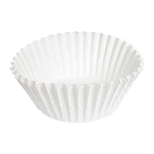 [350.09] CÁPSULAS 'PETITS FOURS' 50 G/M2 Ø 5x2,7 CM BLANCO PERG. ANTIGRASAS (1000 UNID.)