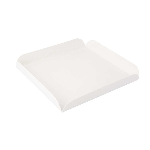 [183.68] CUADRADOS CON PESTAÑAS 11x11+2 CM BLANCO CARTÓN (250 UNID.)