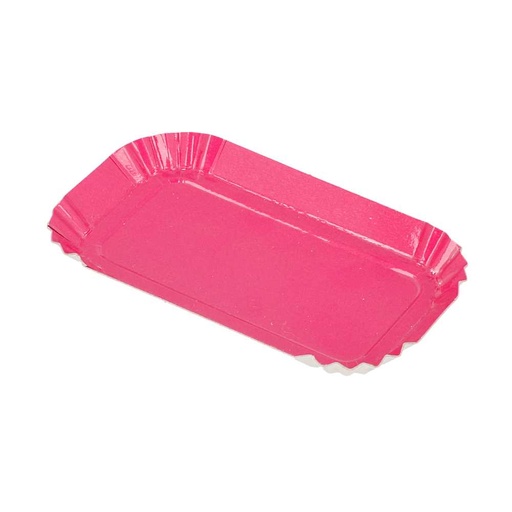 [185.61] Mini Bandejas 325 G/M2 4X8 Cm Fucsia Cartón (100 Unid.)