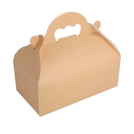 [256.72] CAJITAS CON ASAS PASTELERÍA 'THEPACK' 240 G/M2 10x18x7 CM NATURAL CARTÓN ONDULADO NANO-MICRO (300 UNID.)