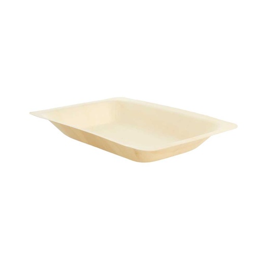 [170.41] BANDEJAS RECTANGULARES 'WOOD' 19,5x14x3 CM NATURAL MADERA (50 UNID.)