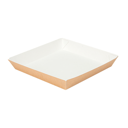 [264.00] PLATOS 'THEPACK' 245 G/M2 18x18x2,9 CM NATURAL CARTÓN ONDULADO NANO-MICRO (400 UNID.)
