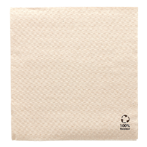 [269.04] SERVILLETAS ECOLABEL 1 CAPA 23 G/M2 30x30 CM NATURAL TISSUE RECICLADO (2400 UNID.)