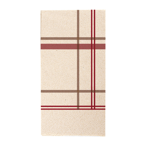 [255.43] SERVILLETAS ECOLABEL 2 CAPAS P. 1/8 'TARTAN' 18 G/M2 40x40 CM NATURAL TISSUE RECICLADO (1800 UNID.)