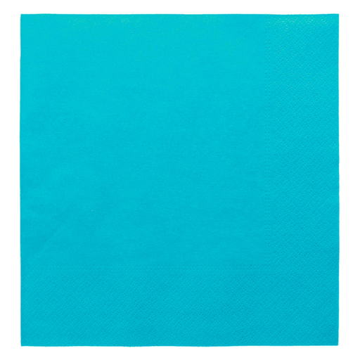 [153.18] SERVILLETAS ECOLABEL 2 CAPAS 18 G/M2 39x39 CM AZUL TURQUESA TISSUE (1600 UNID.)