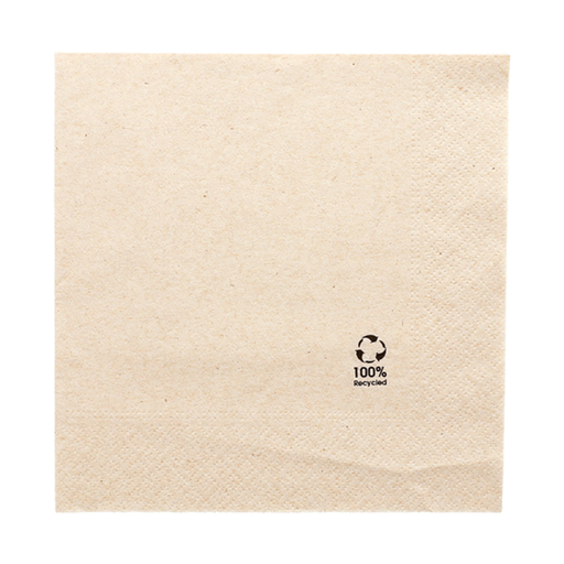 [232.05] SERVILLETAS ECOLABEL 2 CAPAS 18 G/M2 30x30 CM NATURAL TISSUE RECICLADO (2400 UNID.)