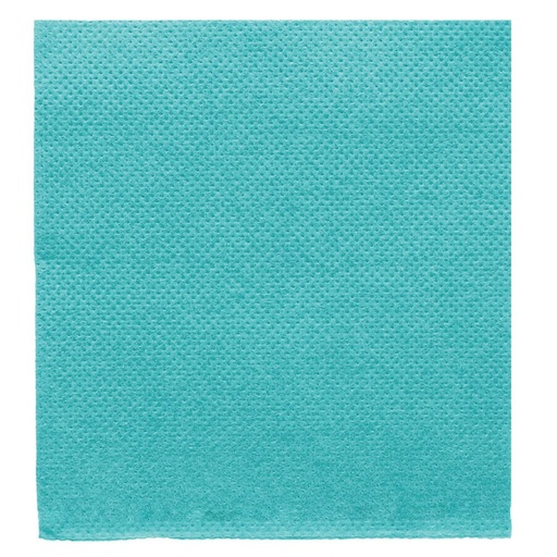 [153.97] SERVILLETAS ECOLABEL 'DOUBLE POINT' 18 G/M2 20x20 CM AZUL TURQUESA TISSUE (2400 UNID.)
