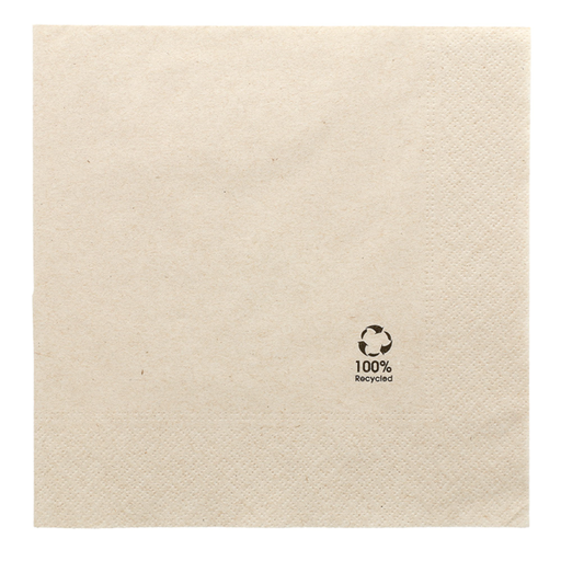 [102.68] SERVILLETAS ECOLABEL 2 CAPAS 18 G/M2 39x39 CM NATURAL TISSUE RECICLADO (1600 UNID.)