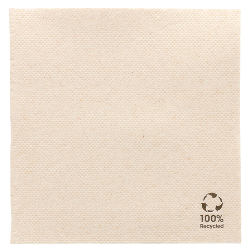 [214.06] Servilletas Recicladas Ecolabel 'Double Point' 19 G/M2 25X25 Cm Natural Tissue Reciclado (3000 Unid.)
