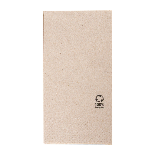 [212.47] SERVILLETAS ECOLABEL 2 CAPAS P. 1/8 18 G/M2 40x40 CM NATURAL TISSUE RECICLADO (1800 UNID.)