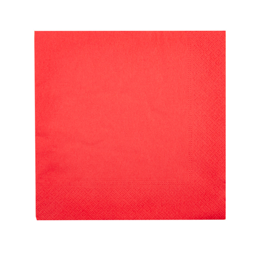 [103.45] SERVILLETAS ECOLABEL 2 CAPAS 18 G/M2 39x39 CM ROJO TISSUE (1600 UNID.)
