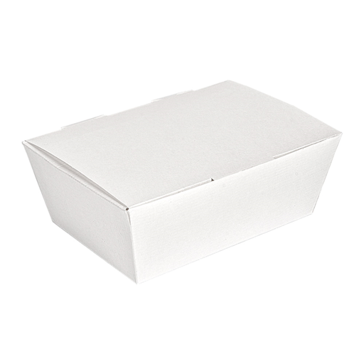 [264.08] CAJAS "LUNCH BOX" TAPA 'THEPACK' 500 ML 220 G/M2 + 19M 14x9,7x5 CM BLANCO CARTÓN ONDULADO NANO-MICRO + ALUMINIO (480 UNID.)