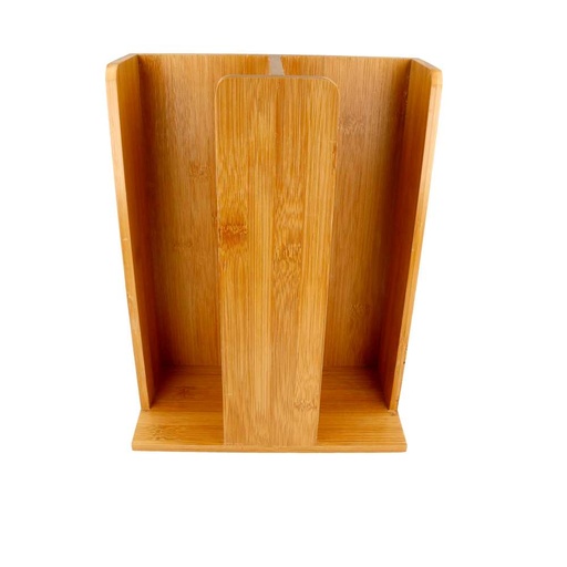 [216.97] PORTA VASOS Y TAPAS 23x12x30 CM NATURAL BAMBÚ (1 UNID.)
