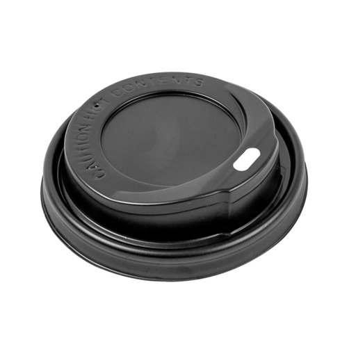 [179.15] TAPAS ALTAS PARA VASOS 240 ML NEGRO PS (1000 UNID.)