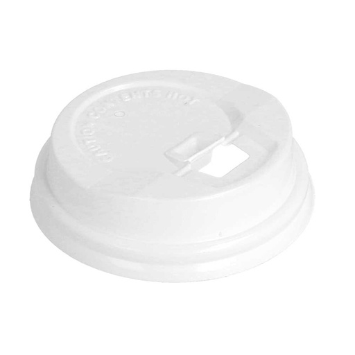[222.01] Tapas Altas Para Vasos 120 Ml Blanco Ps (1000 Unid.)