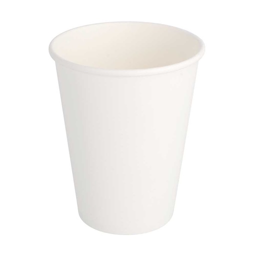 [228.97] Vasos Bebidas Calientes 1 Pared 360 Ml 300 + 18 Pe G/M2 Ø9/6X11 Cm Blanco Cartoncillo (900 Unid.)