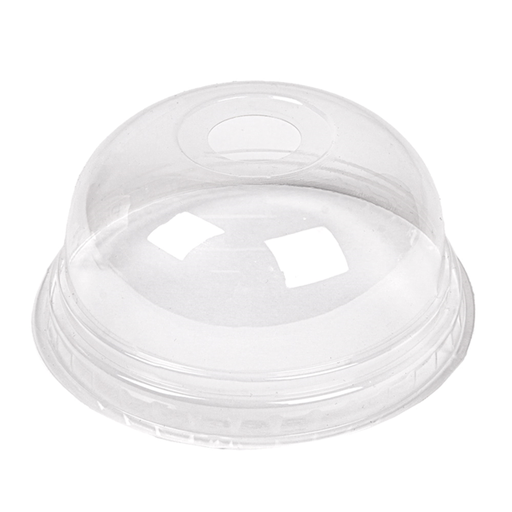 [231.40] TAPAS CÚPULA CON ORIFICIO PARA 224.02 Ø 9,5x4,4 CM TRANSPARENTE PLA (800 UNID.)