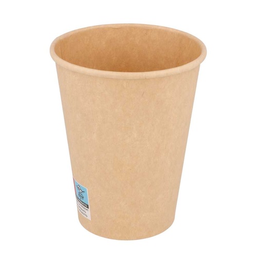 [233.01] VASOS BEBIDAS CALIENTES 1 PARED 360 ML 300 + 18 PE G/M2 Ø9/6x11 CM MARRÓN CARTONCILLO (1000 UNID.)