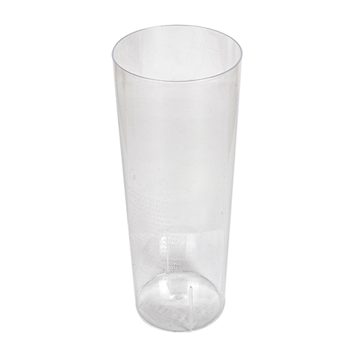 [154.44] TUBOS INYECTADOS "CUBA LIBRE" 300 ML Ø 5,9/4,9x15,2 CM TRANSPARENTE CRISTAL PS (500 UNID.)