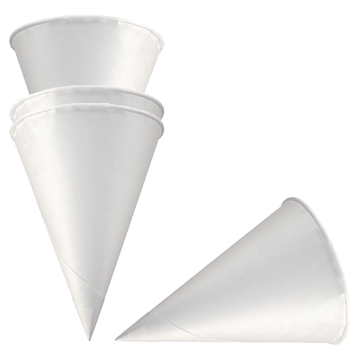 [123.50] CONOS AGUA 120 ML 120 G/M2 Ø 6,4x8,7 CM BLANCO PAPEL (5000 UNID.)
