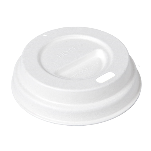 [265.12] TAPAS PARA VASOS CAFÉ 120 ML 'BIONIC' Ø 6,2 CM BLANCO BAGAZO (2000 UNID.)