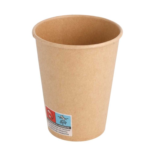 [252.31] VASOS 9OZ - 270ML 18PE + 250 + 18PE G/M2 Ø7,8/5,2x9,5 CM MARRÓN CARTONCILLO (2500 UNID.)