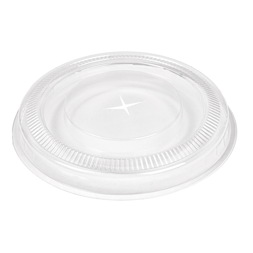 [231.36] TAPAS PLANAS CON CRUZ PARA 224.01 Ø 8,5x0,8 CM TRANSPARENTE PLA (800 UNID.)
