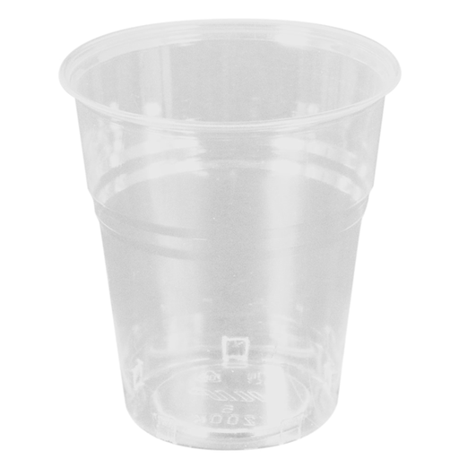 [223.99] VASOS COMPOSTABLES 200 ML Ø 7,8x8 CM TRANSPARENTE PLA (1250 UNID.)