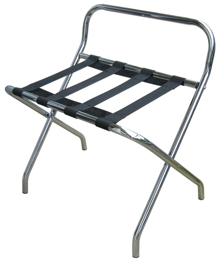 [866506] SOPORTE DE MALETAS SOPORTE DE MALETAS CON RESPALDO CROMADO RACK