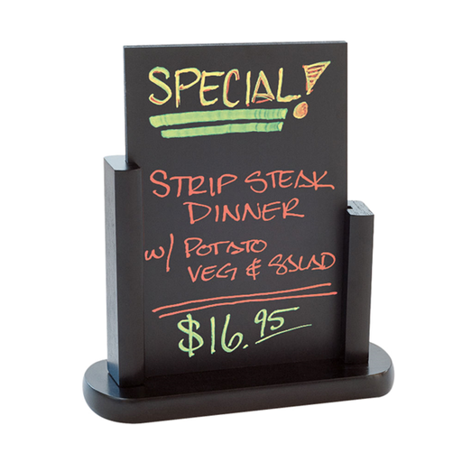 [162.63] PIZARRA / CARTEL SOBREMESA 10,2x15,2 CM NEGRO MADERA (1 UNID.)