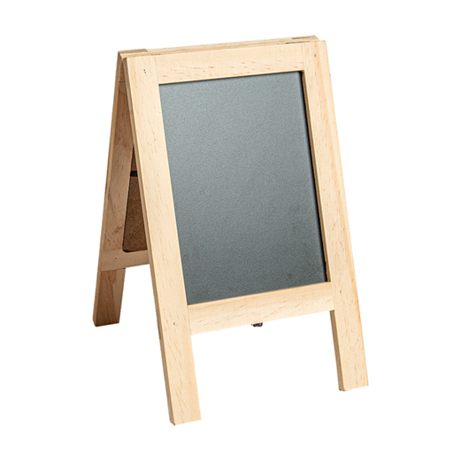 [258.44] PIZARRA DOBLE CARA 25x15x2 CM NATURAL MADERA (1 UNID.)