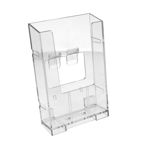 [199.81] PORTA FOLLETOS 1/3 DIN-A4 10,5x15,7x6,5 CM TRANSPARENTE PS (12 UNID.)